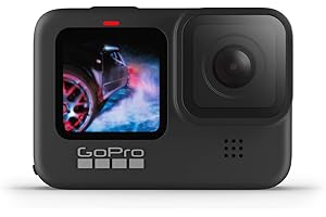 GoPro HERO9 - Caméra de sport étanche avec écran LCD avant et écran tactile arrière, vidéo Ultra HD 5K, photos 20 MP, diffusion en direct 1080p, webcam, stabilisation, noir
