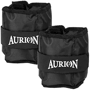 Aurion Wrist/Ankle Weights Wrist Weights Adjustable Strap Resistant Leg Wrist Running Cross Fitness Gym Training Exercise (1 KG X 2)