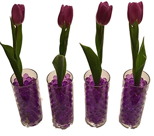 10 Liter Wasser Bällchen Kugeln Dekoration Perlen über 4.000 Stück (100Gramm) – Pflanzen Blumen Dekoration Tischdeko Deko & Raumluft Befeuchter (Rot) - 7