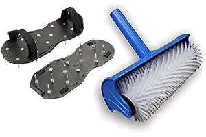 TRADE 4 YOU LTD Spiked Roller 250mm with Cover Spikes 20mm + Spiked Shoes 25mm Screed Floor Resin Floor