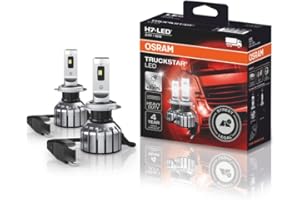 ‎OSRAM Osram TRUCKSTAR LED H7, Fern- und Abblendlicht für LKW, mit Straßenzulassung, 24V, bis zu 230% mehr Helligkeit, Weiß