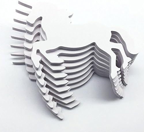 XHDZ 3D Wall Sticker Unicorn Shape PVC Foam board Material DIY Background Mural , white