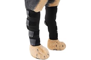 YJZQ - 2 muñequeras para perros, 1 par, para mascotas, perros, muñecas, vendaje para la rodilla, vendaje articulado para apoyar a las mascotas, equipo de protección, rodilleras acolchadas para perros