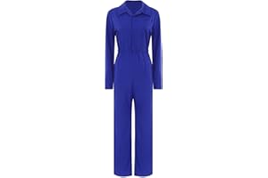 Jugaoge Damen Arbeitsoverall Langarm Coverall Baumwolle Overall Elastische Taille Arbeitsanzug Schutzanzug Halloween Horror Outfit