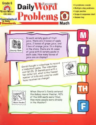 Daily Word Problems, Grade 6 1ST by Tuttle, Amy Beth, Tuttle, Wes (2001) Paperback
