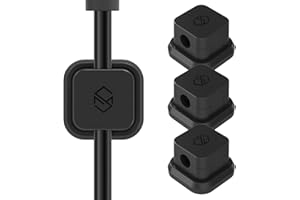 Sinjimoru Clip Magnético Adhesivo para Cables, Organizador de Cables compatible con la mayoría de cables. Organizador multiusos para cables, organizador de cables en coche u oficina, soporte magnético para cables, paquete de 3 unidades, color negro
