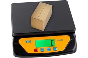 ALETO Balance postale avec écran LCD rétroéclairé et rétroéclairé pour colis, lettres, conversion de nourriture g/oz/lb/kg/tl/ct Noir 30 kg