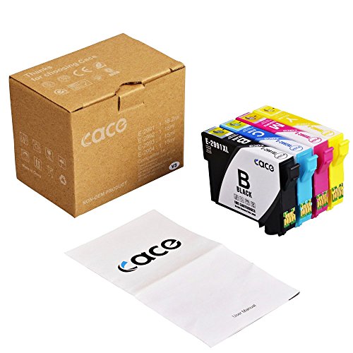 Ersetzen Epson 29XL Druckerpatronen, CACE 29XL Tintenpatronen Hohe Ergiebigkeit mit Neuesten Aktualisierten Chips kompatibel mit Epson Expression Home xp-342 xp-345 xp-332 xp-235 xp-435 xp-245 xp-432 xp-445 xp-335 xp-430 xp-442 xp-247 xp-330 Drucker (Schwarz/Magenta/Cyan/Gelb, 4er-pack) - 7