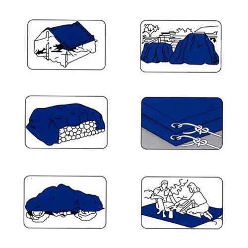 6 x 10 m (60m²) Universal Gewebeplane Abdeckplane Schutzplane Plane in 20 Grössen von 6 – 300m² UV-stabilisiert VERSAND FREI HAUS - 2