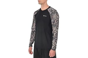 QAYMZUMD Men's UV Protection UPF 50+ Long Sleeve T-Shirt Work Fishing Swimming Shirt Rash Guard Rash Vest