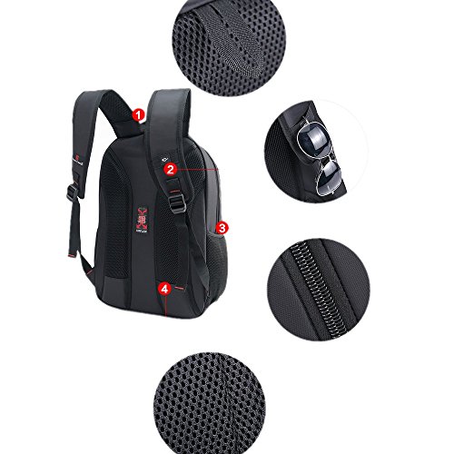 Evay 35L Geschäfts Business Laptop Rucksäcke Herren Wasserdichter Reisetaschen Knapsack für Erhöhen 15,6 Zoll Laptop Rucksack Daypack Schwarz 49x35x18 cm - 6
