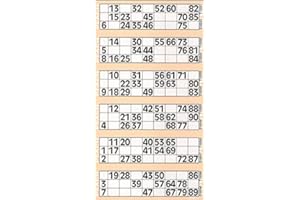CARTALOTO- 8 Carnets de 750 Tickets Jumbo Bingo – Crème, JOJBB1-05, Multicouleur