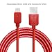 Produktbild Premium Delippo® Blitzschnell Nylon Ummantelte USB 2.0 Male zu Micro USB Data Sync Ladekable Universaler Adapter Ideal für Android Samung Galaxy Note S5 S4 S3 S2 2 3 4 Tab Note 10.1 2014 Edition| Google Nexus 5 4 7 9 10 2013| HTC One X M8 | Moto G X| HTC One X M8| LG G3 G4| Nokia Lumia| Sony Xperia Handy Tablet HP| BlackBerry u.a. Tablet Smartphone (3ft/0.9m, Rot)