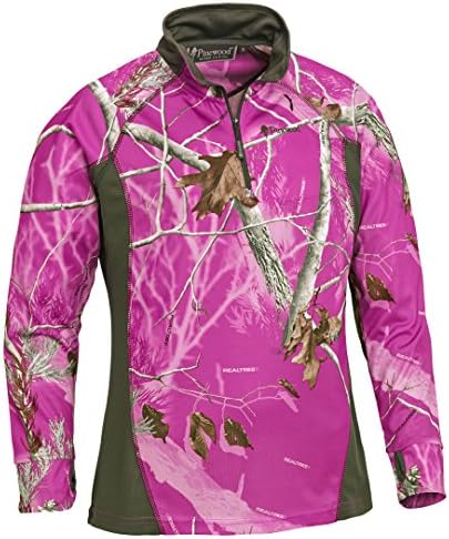 PFIFF Ontaria Women Coolmax Baselayer, Womens, Coolmax, Realtree AP Hot Pink HD/Grün, S