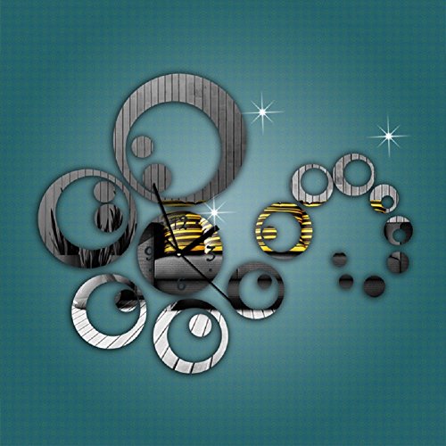 URAQT 3D Modern Wanduhr Acryl, DIY Kreatives Design, Groß Dekoration Uhr Deko Wandtattoo, Öffentliche Plätze Wohnzimmer Büro Studierzimmer - 4