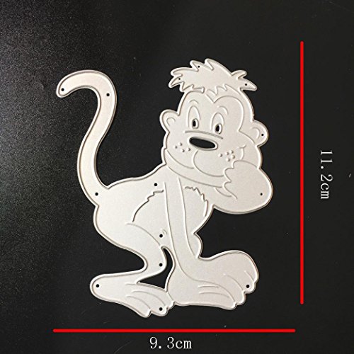 Stanzschablone Scrapbooking, FNKDOR Embossing Machine Schablonen Schneiden Stanzformen Chinesische Tierkreiszeichen, auf Sizzix big shot / Cuttlebug / und andere Stanzmaschine anwenden (Affe) - 4