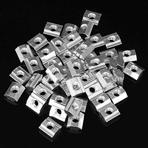 Preisvergleich Produktbild ChaRLes 50pcs M5 T Schiebe Nuss verzinkt Carbon-Stahl T Schiebe Nuss für 2020 Aluminium-Profil