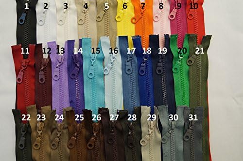 Fim Reversible Zip Plastic Teeth Nr. 5 Reversible Zip Separable For Jackets, 20 Grass Green Dark Brown A), 20 - grasgrün(243), 100cm