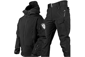 VBVARV Uniformes Tácticos Hombres, Conjuntos Traje Combate Militar Impermeable Ejército, Chaqueta Softshell Camuflaje, Pantalones, Ropa Caza