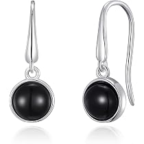 Elli Orecchini Pendenti Donna In Acciaio Inox E Argento 925 Con Onice Nera - Gioiello Classico Ed Elegante - 2