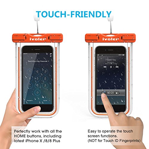  IPX8 Certificado  iVoler  3 Unidades  Funda Bolsa M  vil Impermeable Universal 6 2 Pulgadas para iPhone X  8  8 Plus  7  7 Plus 6   6s Plus  SE 5S 5C  Samsung Galaxy S9 S9 Plus S8 S8  S7 S7 Edge S6 S6 Edge Edge   Huawei P20 P20 Lite P10 P10 lite  BQ Aquaris  LG  Sony  Motorola  Monedas  Pasaporte  etc   Azul Verde Naranja 