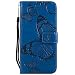 Produktbild Docrax Samsung Galaxy S6 / G920 Lederhülle, Handy Hülle Leder Klappbar Brieftasche Schutzhülle mit Kartenfach Magnetisch Stoßfest Handyhülle Flip Case für Samsung Galaxy S6 - DOKTU45492 Blau
