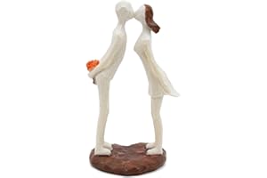 Irayin Estatua de Pareja Besándose, Decoración de Escultura Moderna, Figuras Decorativas Modernas Salon, Estatua Abstracta de Resina, Decoración de Figura para Salón, Escritorio, Oficina