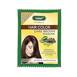 Sunny Bakson Hair Color Ammonia Free Dark Brown Pack Of 12 X 20gm