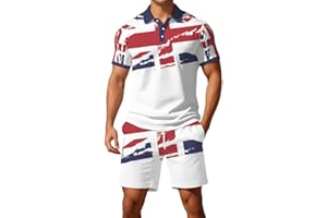 MaNMaNing Shorts And Shirt Sets Men Summer Union Jack T Shirts Flag Print Casual Shorts Activewear Tractsuits For Men UK 2025