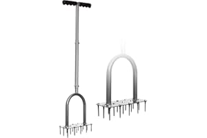 Walensee Aeratore per Prato in Metallo, con 15 Punte in Ferro, aeratore Pre-assemblato per Cortile, aerazione del Prato, Strumento da Giardino, riviva la Salute del Prato, in Attesa di Brevetto