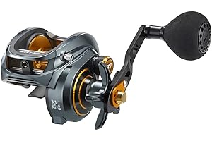 Piscifun Alijoz Baitcaster Fishing Reel, 300 Size Aluminum Frame Baitcasting Reel, 33Lbs Max Drag, Freshwater & Saltwater Low Profile Casting Reel for Musky, Available in 5.9:1/6.6:1/8.1:1 Gear Ratio