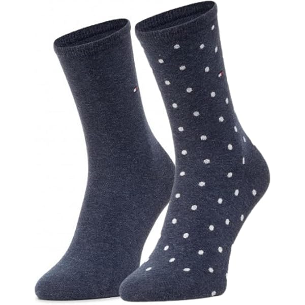 Lot De 2 Chaussettes Tommy Hilfiger Dots Classic Femme - Coton Peigné Confortable