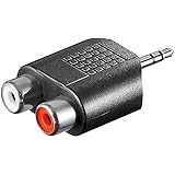 Goobay A 178 Audio Adapter 3,5 mm Stecker Stereo auf 2x RCA Kupplung