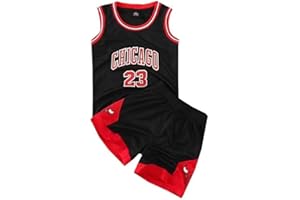 FASIOHDIO 2 Pièces Maillot Basketball Enfant,Maillot Sans Manches + Pantalon Court,Tenue Basket Enfant Garçon et Fille,Ensemble Basket Enfant