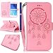 Produktbild FESELE Traumfänger Glitzer Bling Lederhülle für [Samsung Galaxy S6] Leder-Mappen-Karten-Slot-Abdeckung im Bookstyle mit Standfunktion, Samsung Galaxy S6 Strass Diamant Malerei Brieftasche Hülle Leder