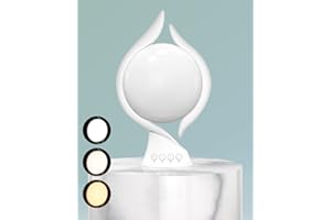 ‎HIBOITEC HIBOITEC 10000 Lux Tageslichtlampe Schreibtisch, UV-Free Lichttherapie Lampe mit 5 Einstellbare Helligkeitsstufen & Weiß/Warm Weiß/Warmes Licht & Timer, Sonnenlicht Lampe gegen Depressionen Sad lamp
