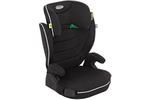 Graco Logico L i-Size R129 Highback Booster car seat with cupholders, Suitable from 100-150cm (Approx. 3.5 to 12 Years), Black Fashion