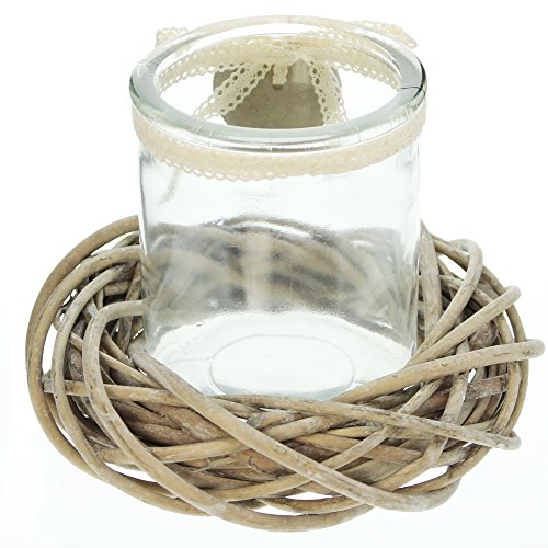 Windlicht „Weidenkranz“. 2tlg. Artnr. 103235 - 2