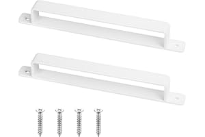 SIGULIKEJI 2 Pcs Tirador Puerta Corredera, Tirador Puerta Exterior, Tiradores de Puerta de Granero, Manillas Puertas Interior, Tiradores Puertas Correderas para Puerta de Armario Muebles(blanco,286mm)
