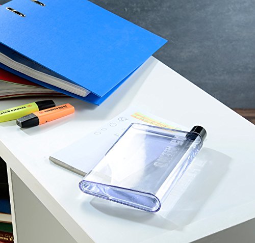 Rosenstein & Söhne Ultraflache Wasser-Flasche im A5-Notizbuch-Format, 420 ml - 5