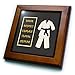 Produktbild 3dRose Karate Karate Uniform Gürtel Honor Respekt Mut Zug Disziplin 8 20,3 cm (FT 180798 _ 1), gerahmt, Schwarz, 8 X 8 Fliesen