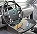 ECVISION Multi-Functional Portable Car Seat Back Laptop PC Tray Car Auto Seat Foldable Tablet Mount Tray iPad Stand Holder Desk Table Drink Food Cup Tray Car Steering Wheel Desk for Travel (Black)