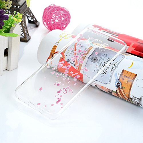 Samsung Galaxy S8 Hardcase Galaxy S8 Case Hülle YOKIRIN Utra Slim PC Case Cover Schutzhülle Handyhülle Hart Voll Hemming Handytasche Etui Transparent Durchsichtig Rahmen Tasche Handycase Backcover Schale Muster:Pink petals - 6
