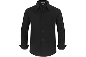 Spring&Gege långärmade skjortor för pojkar formell uniform gjord av fast poplin