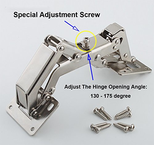 2 Piezas Cierre Suave 170° Kitchen de Bisagras para Armario o Puerta