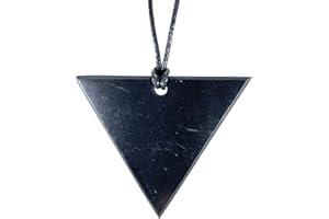 TENET - PIEDRA DE SHUNGITE NATURAL 100% Rusia (COLGANTE DE PROTECCIÓN EMF TRIÁNGULO 2)