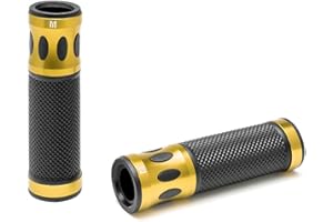 ‎ALCHEMY PARTS Motorrad Griffe Für 22mm Stangen - Gold - Eloxiertes Aluminium