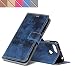 Produktbild Huihai Redmi 6 Handyhülle, Flip Cases Retro Blau PU Leder Tasche Brieftasche Hülle, mit Standfunktion Schutzhülle für Xiaomi Redmi 6 (5.45 Zoll)