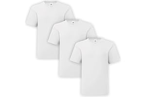 HiFEN® Kids Crew Neck Short Sleeve T Shirts Cotton Rich Plain Classic Fit Valueweight Casual Top 3 to 15 Years 3 Pack