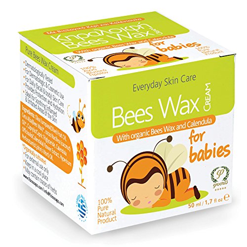 Nappy Cream - Baby Moisturiser - With Organic Beeswax, Extra Virgin Olive Oil And Essential Oils - By Fysio Natural Cosmetics - For Face & Body - 50ml - Protects And Cares From The Causes Of Diaper Rash And Gently Helps to Maintain Healthy Skin